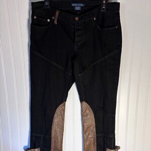 Ralph Lauren Vintage Blue Label Denim w/ Leather-like Accents